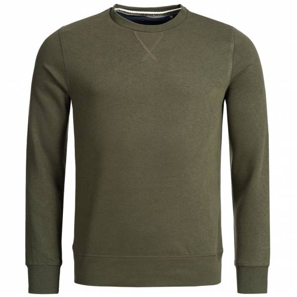 BRAVE SOUL Jones Plain Rib Detail Herren Sweatshirt MSS-69JONESP Mid Khaki