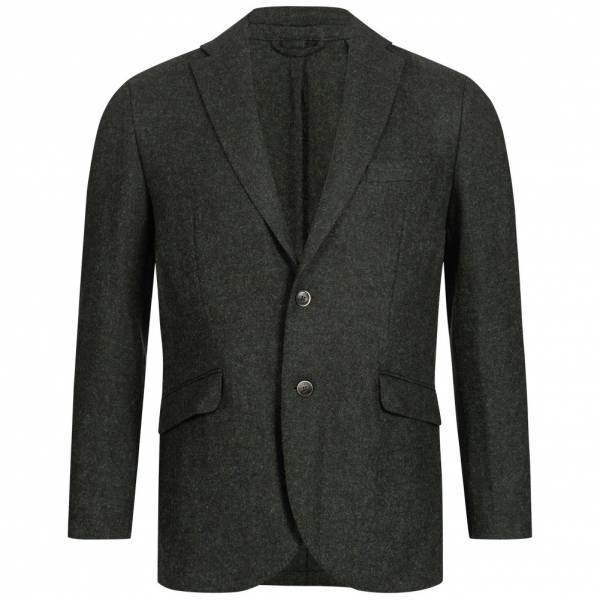 Hackett London Plain Shetland SB Hommes Blazer en laîne HM441875R-665