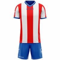 Givova Conjunto de fútbol Camiseta con Pantalones cortos Kit Catalano rojo / blanco