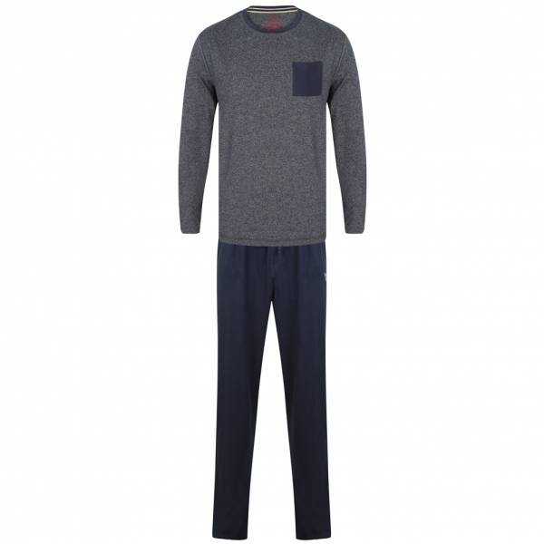 Tokyo Laundry Jeddo Cotton Lounge Set Herren Pyjama Set 1Q9806 Navy