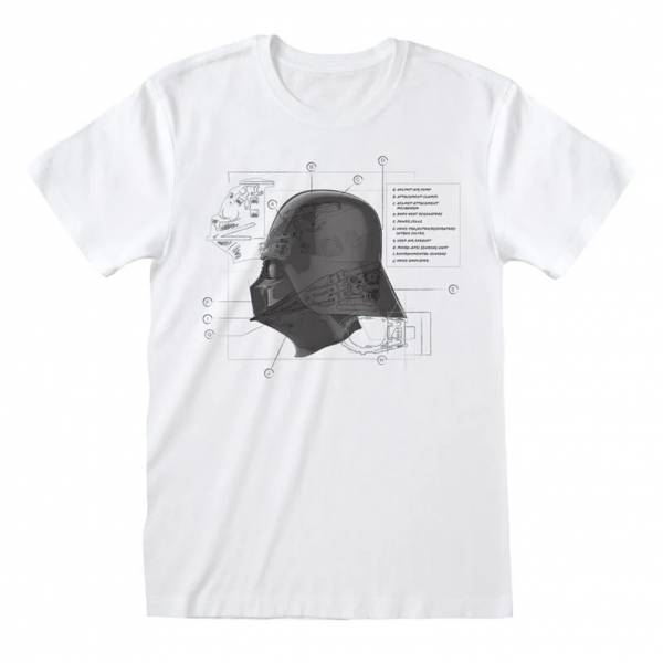 Star Wars Mask Diagram Men T-shirt SWC08185TSW