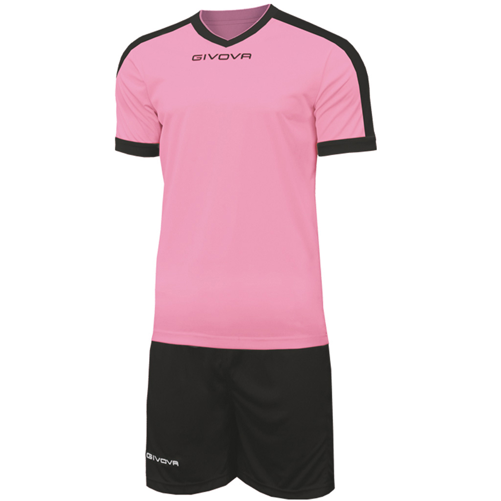 Kids Football Jersey Shirt Viralto - Pink & Black