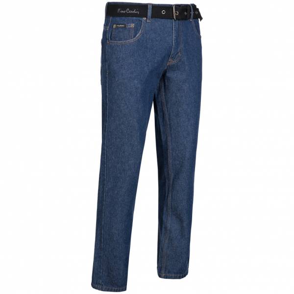 Pierre Cardin Jeans homme jambe droite avec ceinture bleu foncé