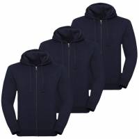 RUSSELL Authentic Melange Full Zip Herren Sweatjacke 3er-Pack 0R263M0-Indigo-Melange