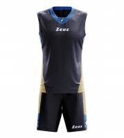 Zeus Kit King Maglia da basket + Shorts blu/royal blue