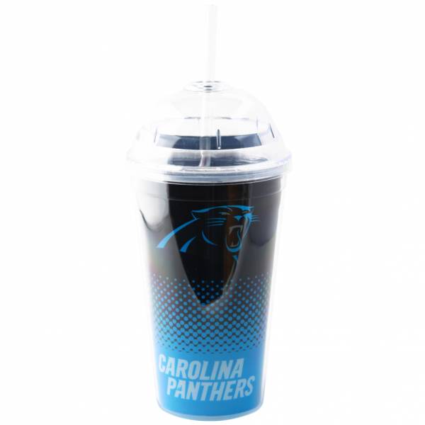 Carolina Panthers NFL Fan Drinking cup with drinking straw DWNFLFADETSRCP