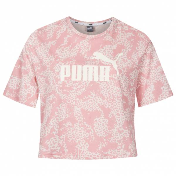 PUMA Elevated Essentials Cropped All Over Print Damen T-Shirt 580392-94
