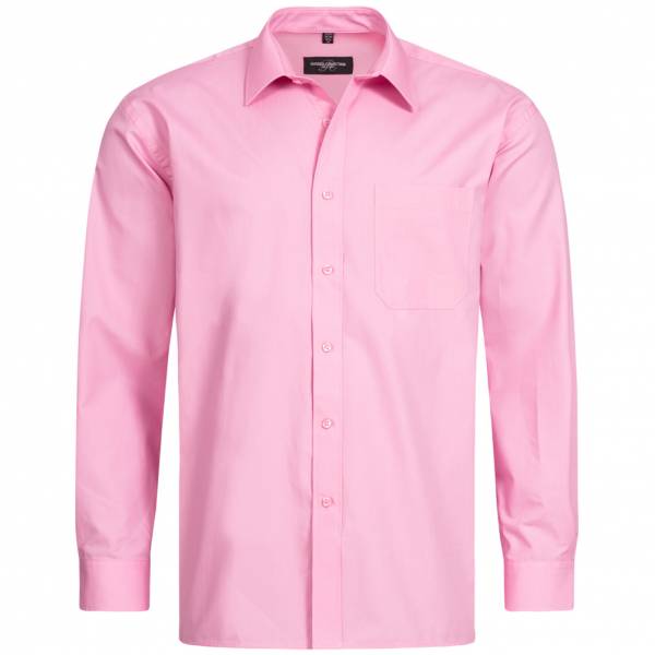 RUSSELL Longsleeve Pure Cotton Poplin Herren Hemd 0R936M0-Bright-Pink
