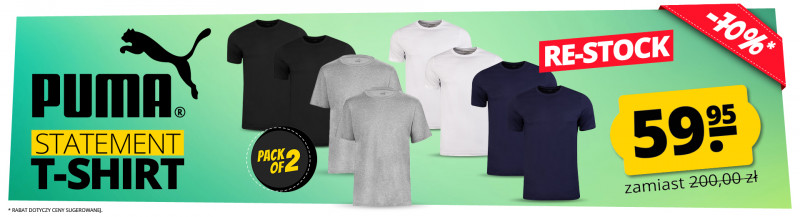 PUMA Statement Tees pack of 2 tylko 59,95 Zł