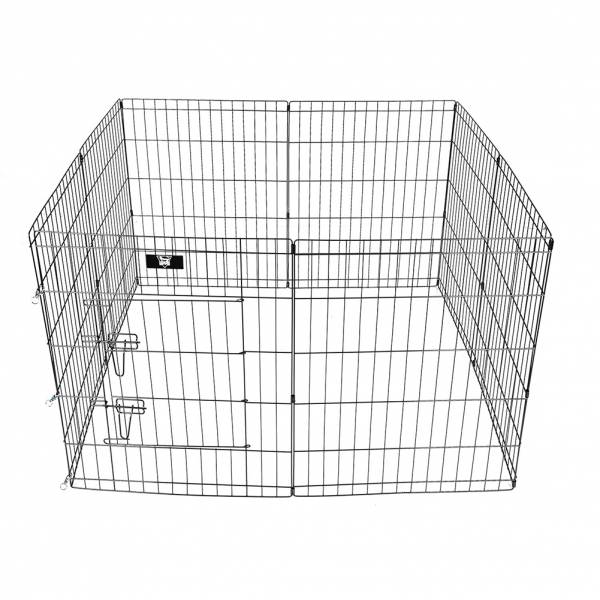 SPOCADO "United" Freilaufgehege 8 tlg. faltbar 76 × 61 cm schwarz
