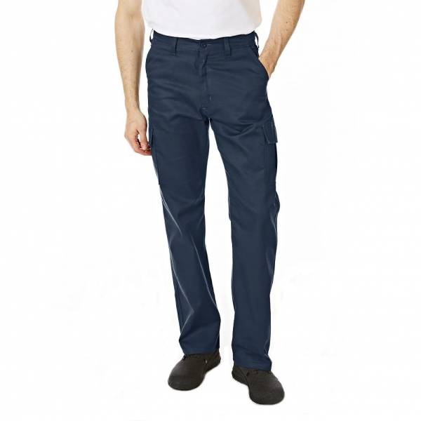 Lee Cooper Hommes Pantalon de travail cargo bleu marine LCPNT205-NAVY