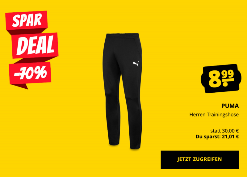 PUMA Herren Trainingshose nur 8,99 €!
