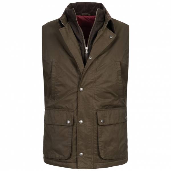 Hackett London Wax Cotton Hommes Gilet HM402324-728