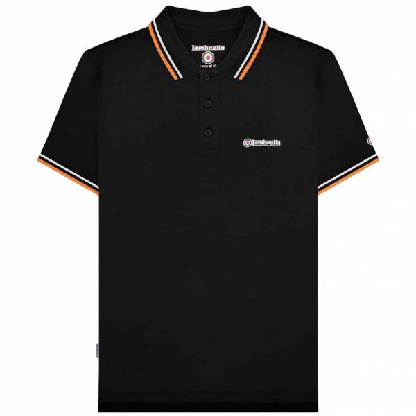 Lambretta Twin Tipped Uomo Polo SS1608-Black-Wht-Marm