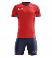 Zeus Kit Fauno Voetbaltenue 2-delig blauw/rosso