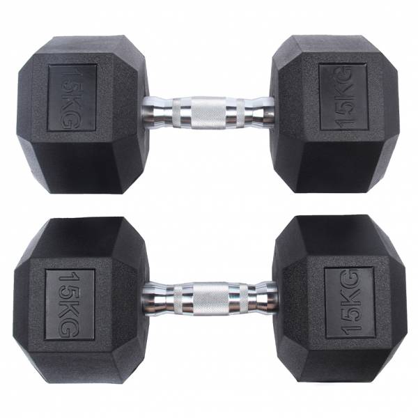 SPORTINATOR 15 kg Hexagon Hantel 2er-Set
