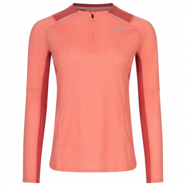 Mizuno Dry Aeroflow 1/4 Zip Mujer Camiseta de running de manga larga J2GA0715-61