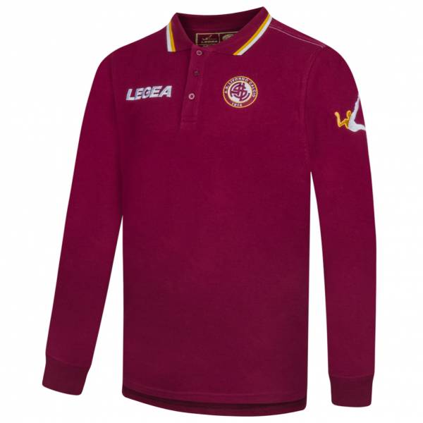 AS Livorno Calcio Legea Hommes Polo à manches longues rouge foncé