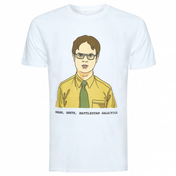 BIURO Dwight Bears Mężczyźni T-shirt UNMTS020WHT