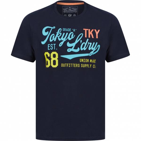 Tokyo Laundry cleverland mężczyźni t-shirt 1c18107 niebiański kapitan granatowy