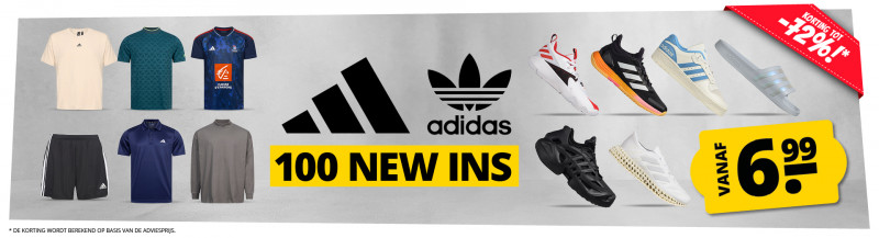 adidas 100 new ins vanaf 6,99 €