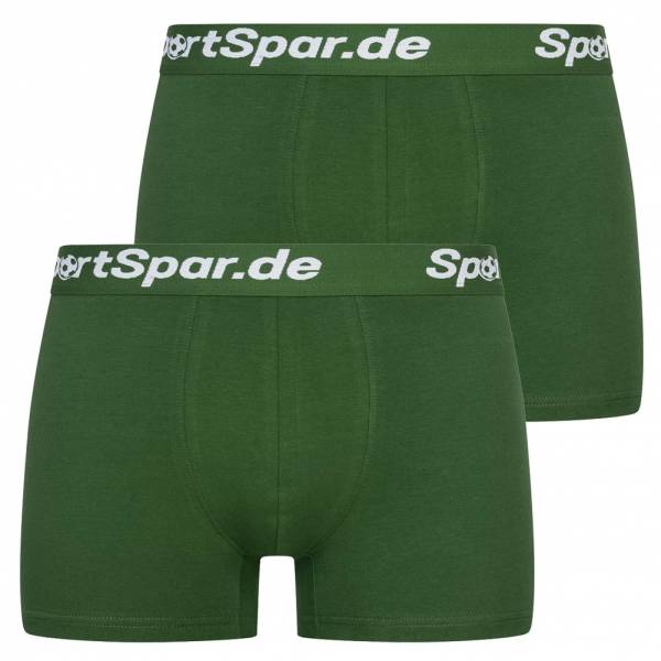 Sportspar.de Hombre &quot;Double Sparbuchse&quot; Calzoncillos bóxer Pack de 2 verde