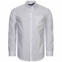 BEN SHERMAN Oxford Hombre Camisa de manga larga 0077857-BLANCO