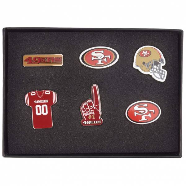 San Francisco 49ers NFL Metalowe przypinki 6 szt. BDNFL6SETSF