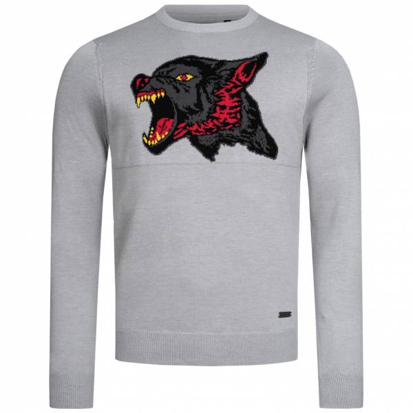 BRAVE SOUL Strum Hommes Graphique Sweat-shirt MK-230STRUM GREY MARL