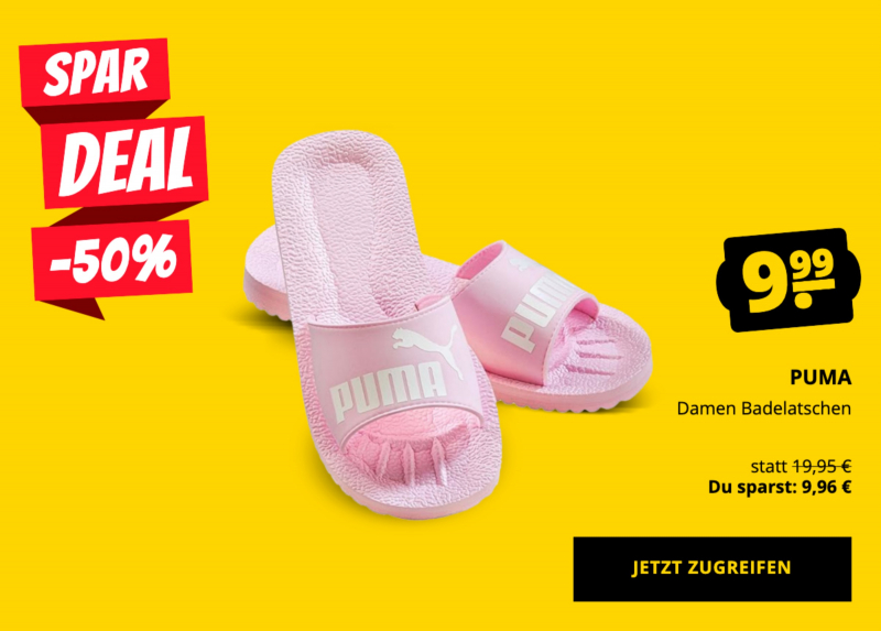 PUMA Damen Badelatschen nur 9,99 €!