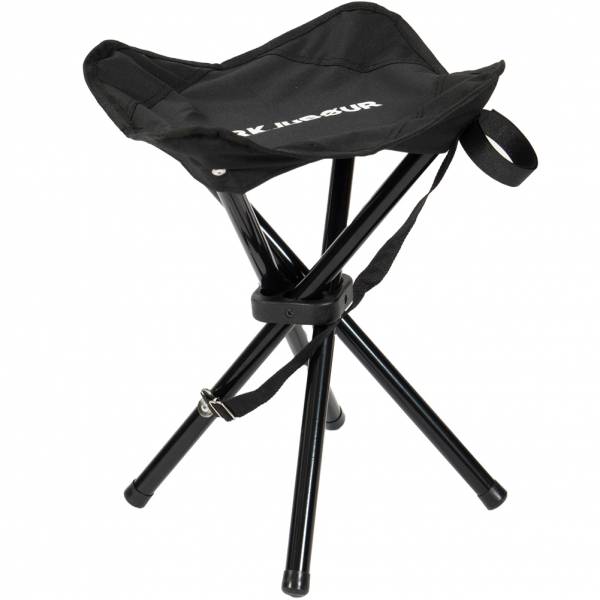 KIRKJUBØUR® &quot;Freydis&quot; foldable four-legged outdoor stool black