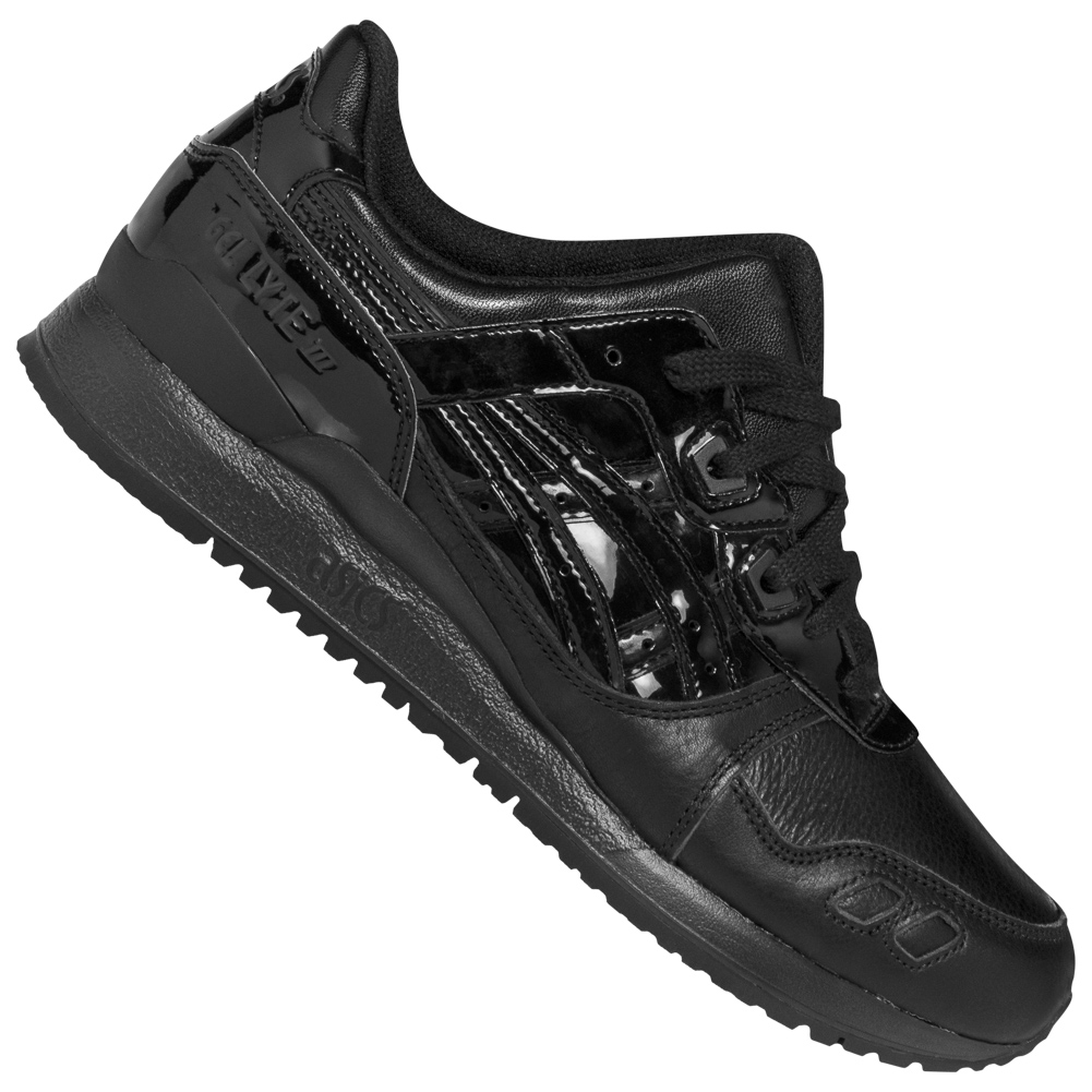 all black leather asics