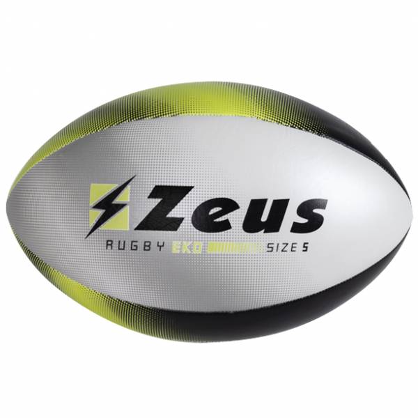 Zeus Ballon de rugby noir / jaune fluo