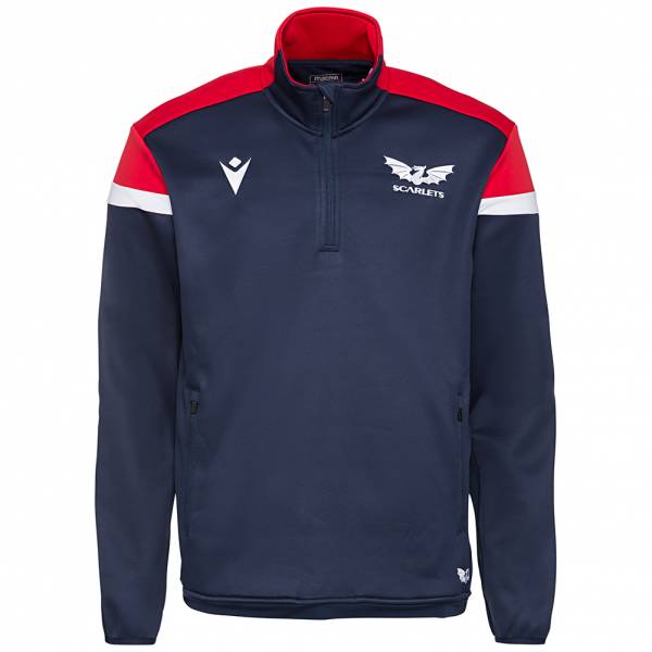 Scarlets macron Herren 1/4-Zip Trainings Sweatshirt 58100590