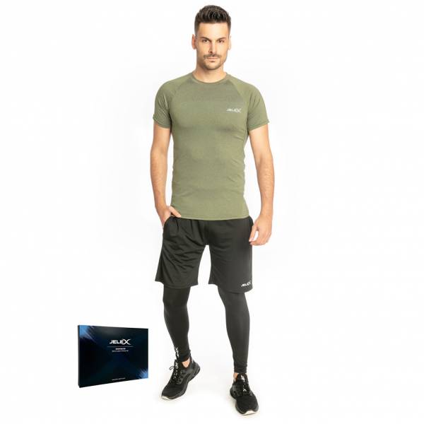 JELEX Sportinator Men Fitness Set 3 pieces army green-black