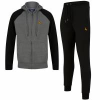 Kensington Parked Herren Sweat Jogginganzug 2-teilig 1EF18765 Mid Grey Marl Jet Black