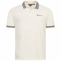 BEN SHERMAN Mono Collar Interest Herren Polo-Shirt 1012639-IVORY