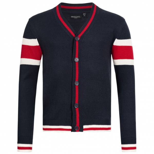 BRAVE SOUL Sullivan Herren Colourblock Cardigan MK-248SULLIVAN FRENCH NAVY