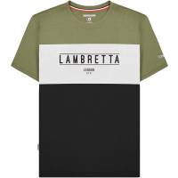 Lambretta Panel Hombre Camiseta SS1083-K/BL/BLANCO