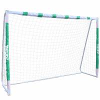 MUWO Grande cage de football en acier 3 x 2 m vert/blanc