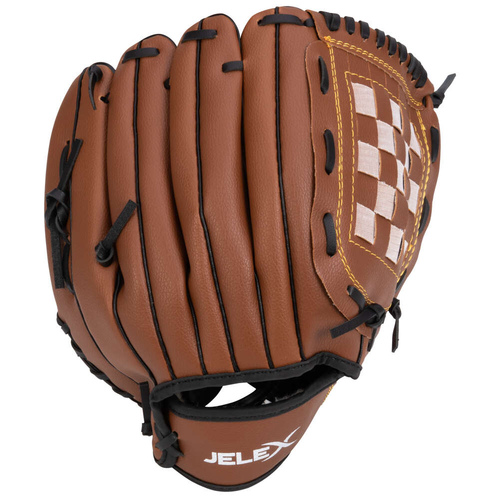 JELEX braun SportSpar Baseball Handschuh für Rechtshänder | Safe links Catch