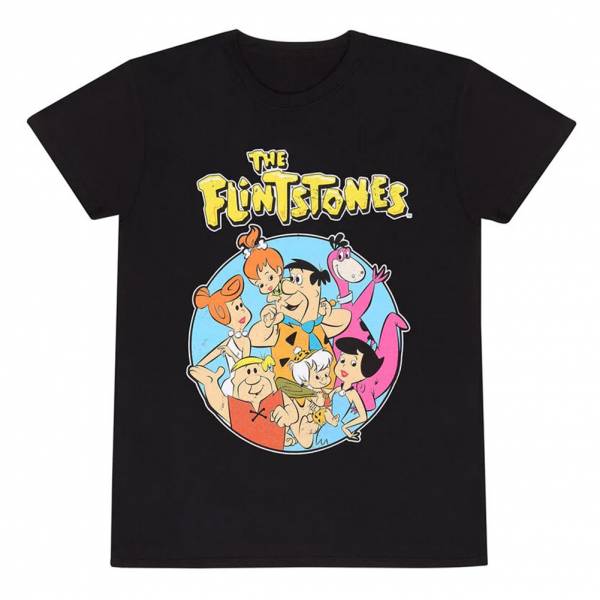 The Flintstones Familie Feuerstein Family Circle Herren T-Shirt FLI06409TSB