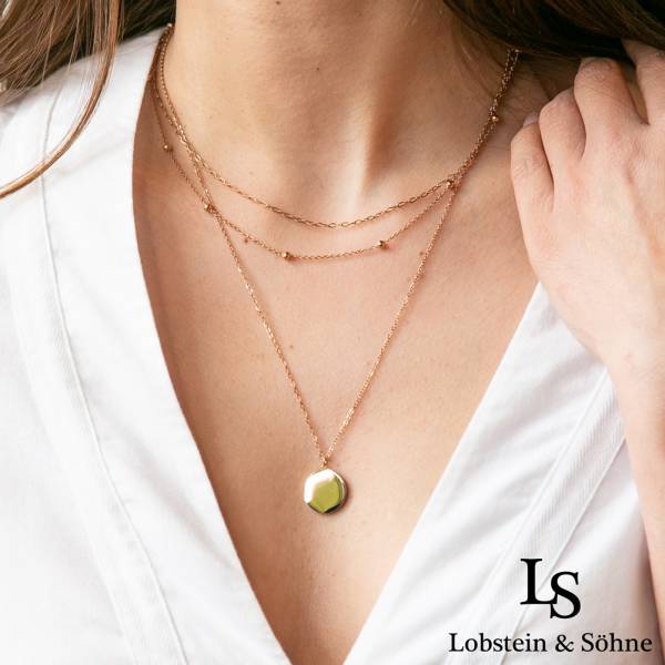 Lobstein & Söhne® Orologio da polso analogico 12 ore, impermeabile fino a 3 ATM, chiusura regolabile, batteria e imballaggio, per moda e tempo libero, Oskar - Nero, Classico