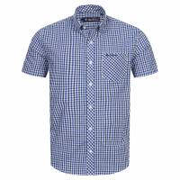 BEN SHERMAN Oxford Men Short-sleeved Shirt 1013390-BLUE