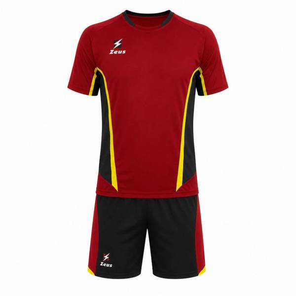 Zeus Kit Volley Tuono Uomo Herren Trikot + Shorts rosso/nero