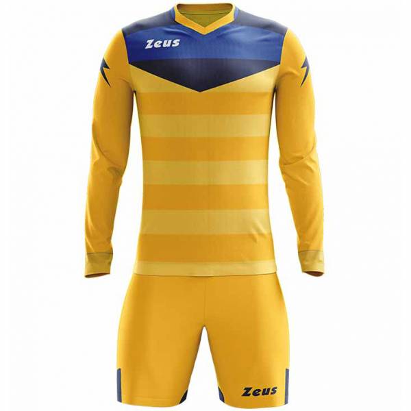 Zeus Argo Goalkeeper Kit Long-sleeved Jersey with Shorts yellow Navy