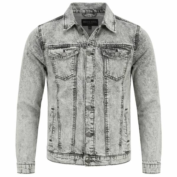 BRAVE SOUL® Marble Denim Hombre Chaqueta vaquera MJK-MARBLE-1