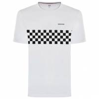 Lambretta Two Tone Panel Hombre Camiseta SS10895-BLANCO