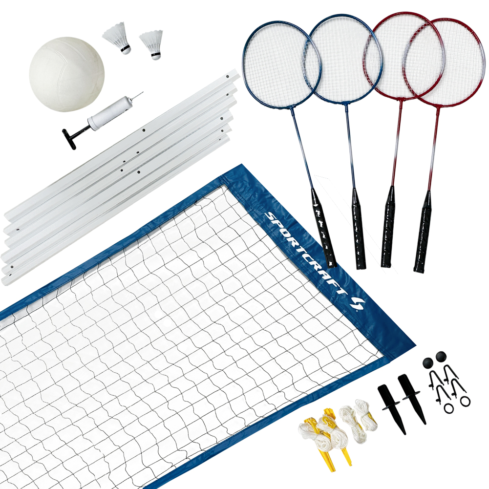 SPORTCRAFT Badminton und VolleyballKombiSet SOL08810