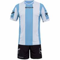 Givova Fußball Set Trikot mit Shorts Kit Catalano hellblau/weiß